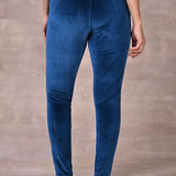 Teal Velvet Jeggings - Lakshita