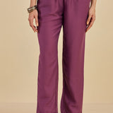 Jashn Daisy Rose Self Embroidered Satin V-neck Straight Long Co-ord Set