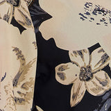 Vesper Black Floral Printed Georgette Collared Shirt