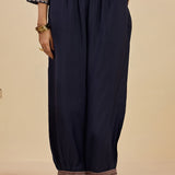 Svasti Dark Blue Floral Printed Viscose Co-ord Set