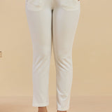 Anna Mustard Embroidered Rayon Kurta for Women