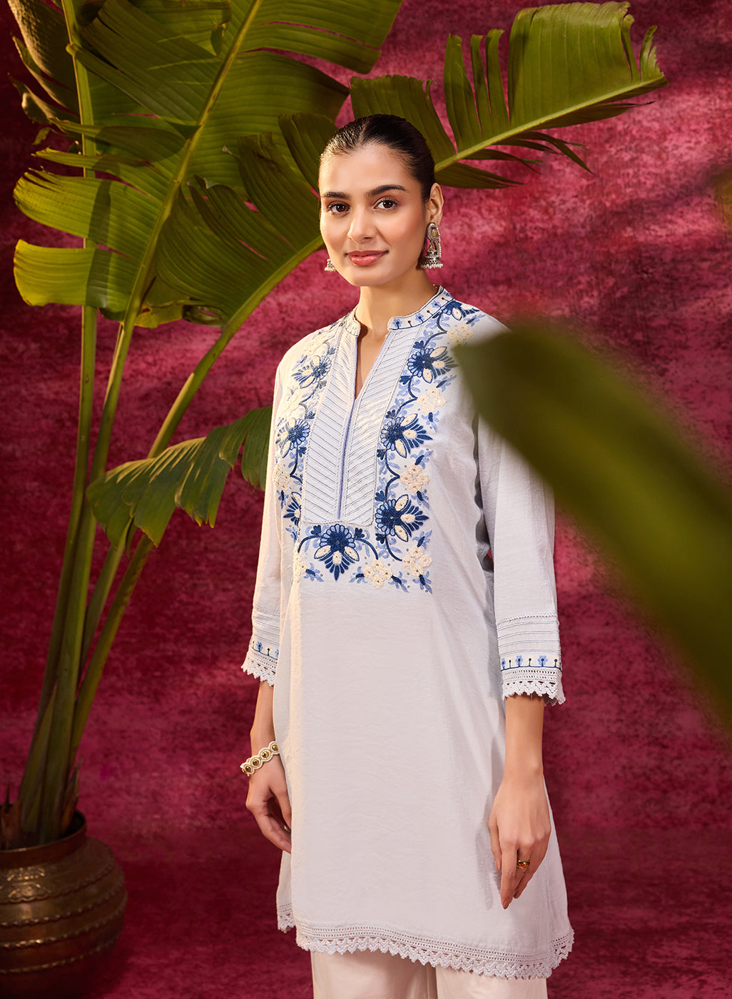 Shop Exquisite Cotton Embroidered Kurtis for Women | Lakshita
