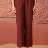 Marius Maroon Embroidered Chanderi Co-ord Set