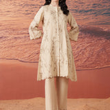 Marius Beige Embroidered Chanderi Co-ord Set