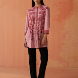 Anaya Fuchsia Printed Georgette Shirt For Women