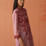 Anaya Fuchsia Printed Georgette Shirt For Women