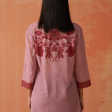 Anaya Fuchsia Printed Georgette Shirt For Women