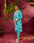 Blue rayon kurta set for women from Lakshita