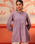 Naisha Lilac Embroidered Top for Women