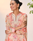 Anya Multicolour Printed Georgette Long Top for Women