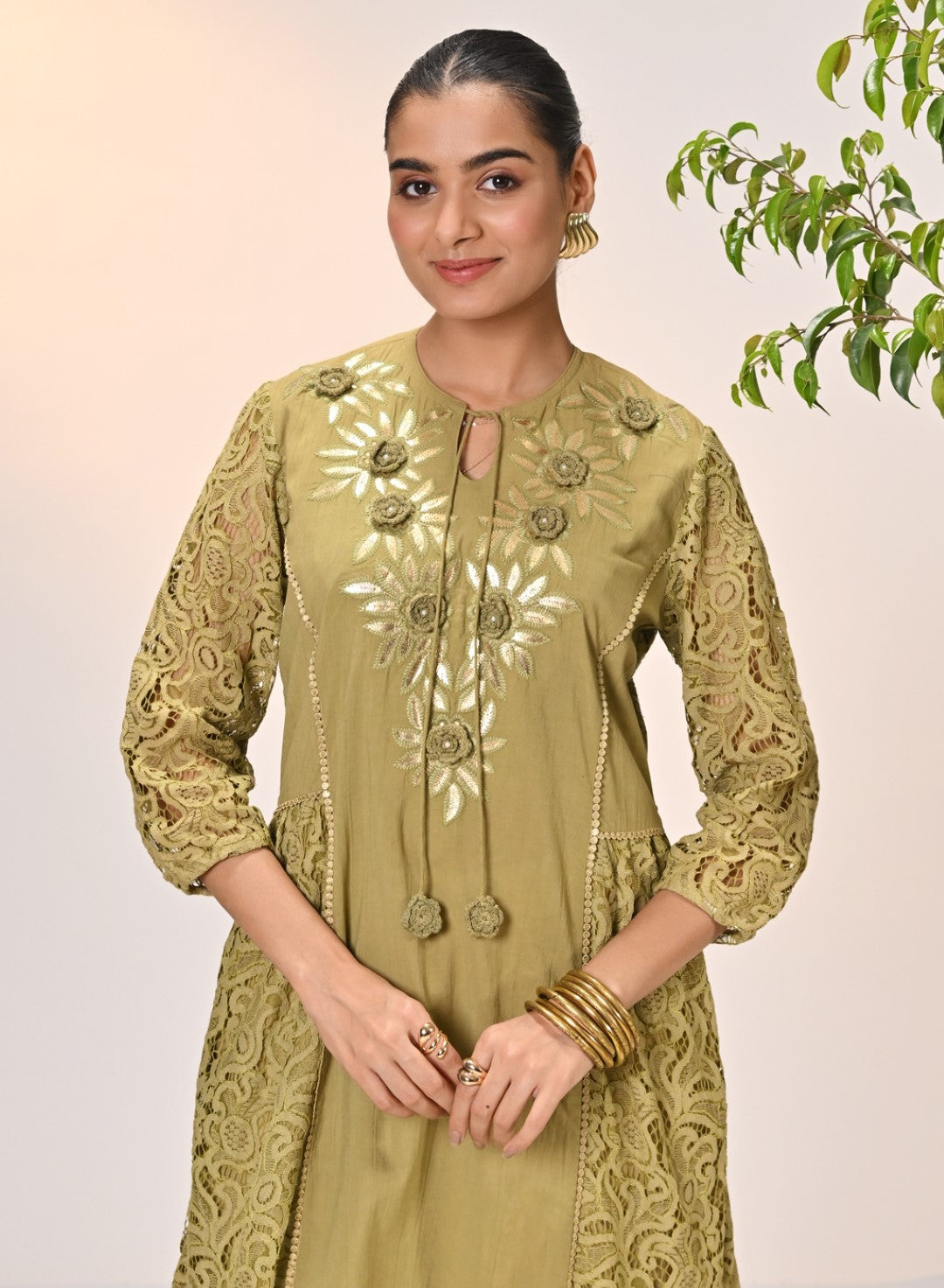 Inaara Moss Green Embroidered Raschel Net Dress For Women Lakshita Inaara Moss Green Embroidered Raschel Net Dress For Women Lakshita