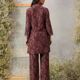 Kali Scarlet Rose Printed Viscose Co-ord Set for Women