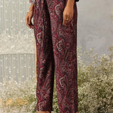 Kali Scarlet Rose Printed Viscose Co-ord Set for Women