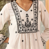 Hiral Pristine White Embroidered Modal Chanderi Co-ord Set for Women
