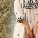 Hiral Pristine White Embroidered Modal Chanderi Co-ord Set for Women