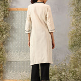 Riwayat Classic Black Embroidered Rayon Flex Mid- Kurta for Women