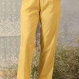 Yellow A-line Embroidered Georgette Kurta Set for Women