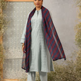 Muskan Burgundy Printed Georgette Dupatta for Women