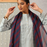 Muskan Burgundy Printed Georgette Dupatta for Women