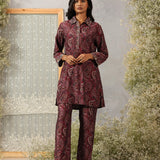 Kali Scarlet Rose Printed Viscose Co-ord Set for Women