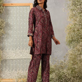 Kali Scarlet Rose Printed Viscose Co-ord Set for Women