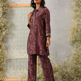Kali Scarlet Rose Printed Viscose Co-ord Set for Women