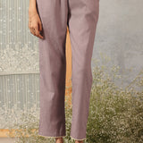 Lavender A-line Embroidered Georgette Kurta Set for Women