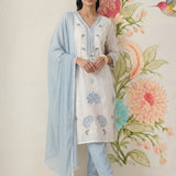 Mysaara Spa Embroidered Georgette Suit Set with Dupatta