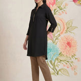 Viona Timeless Black Monochrome Kurta for Women