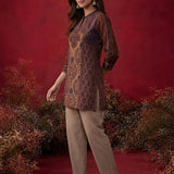Purple Printed Shantoon Tunic