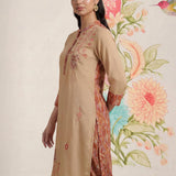 Maneri Peach Printed Kurta Set