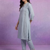 Spa Embroidered A-line Kurta Set