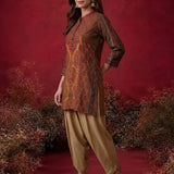 Orabella Olive Printed Shantoon Tunic