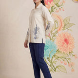 Sakhi Ivory Embroidered Shirt