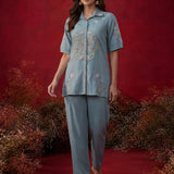 Spa Embroidered Chanderi Regular Co-ord Set