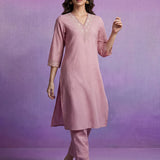Pink mbroidered Suit Set with Dupatta
