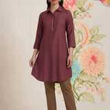 Viona Pink Monochrome Kurta for Women