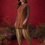 Orabella Olive Printed Shantoon Tunic