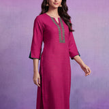 Green Viscose Rayon Zari Dori Embroidered Straight Kurta Set with Dupatta