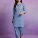 Spa Embroidered Straight Kurta Set