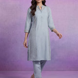 Spa Embroidered A-line Kurta Set