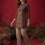 Purple Printed Shantoon Tunic