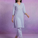 Spa Cotton Blend Embroidered Kurta Set