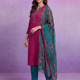 Green Viscose Rayon Zari Dori Embroidered Straight Kurta Set with Dupatta