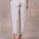 Grey Capri With Lace Detail - Lakshita