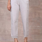 Grey Capri With Lace Detail - Lakshita