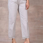 Grey Capri With Lace Detail - Lakshita