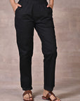 Black Pant With Lace Detail