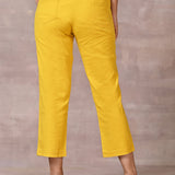 Ayeza Yellow Green Classic Fit Pants for Women