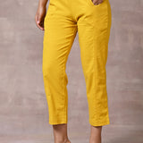 Ayeza Yellow Green Classic Fit Pants for Women